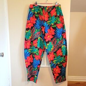 Vintage Hawaiian Print Pants